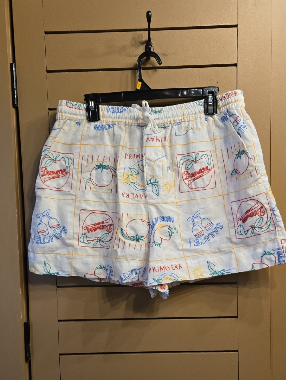 Damson Madder Appetito Embroidered Shorts EU Size 14/ US Size 10 - Picture 5 of 11